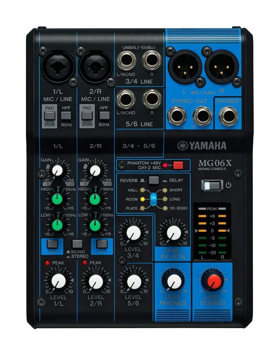 Yamaha MG06X 6-Input Compact Stereo Mixers