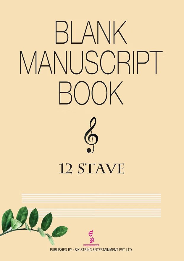 Blank Music manuscript book- 12 Stave : 32 pages (16 sheets)